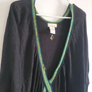 Vintage Baby Phat Womens Sweater Dress Size 3X Black Cat Logo Hip‎ Hop Midi